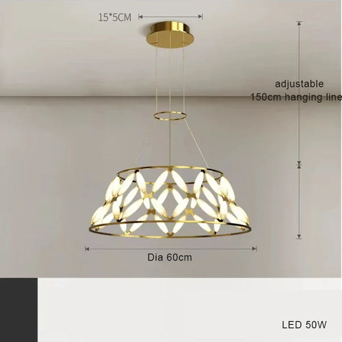 lustre nordique moderne lampe led créative pour décoration intérieure - vue 11 sur 13
