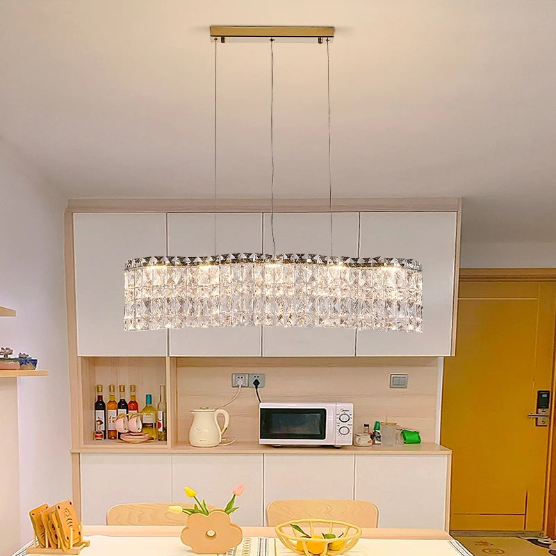 lustre moderne en cristal pour un éclairage élégant intérieur - vue 6 sur 10