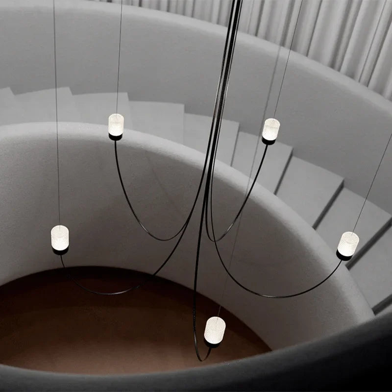 lustre moderne nordique design créatif éclairage suspendu élégant - vue 4 sur 8