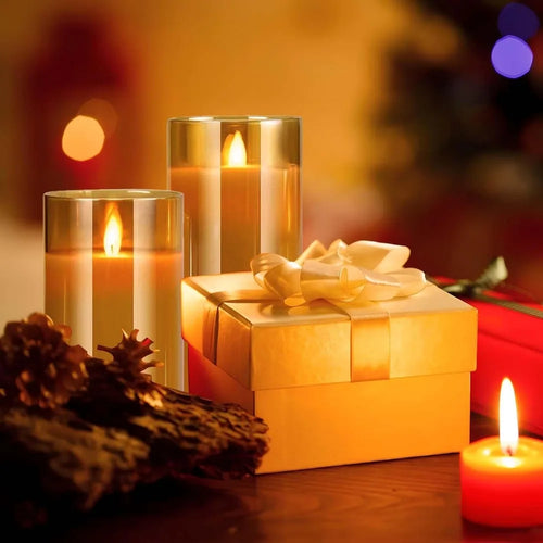 bougies LED décoratives avec télécommande et minuterie pour événements festifs - vue 2 sur 10