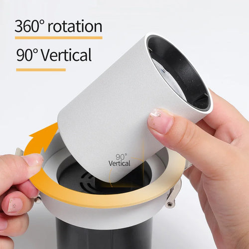 spot led encastrable rotatif en aluminium pour éclairage intérieur - vue 2 sur 8