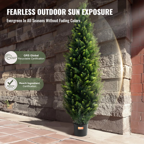arbre topiaire artificiel en cèdre pour décoration intérieure et extérieure - vue 4 sur 8