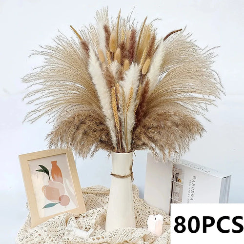 bouquet dherbe de pampa naturelle pour décoration et cadeaux - vue 11 sur 18