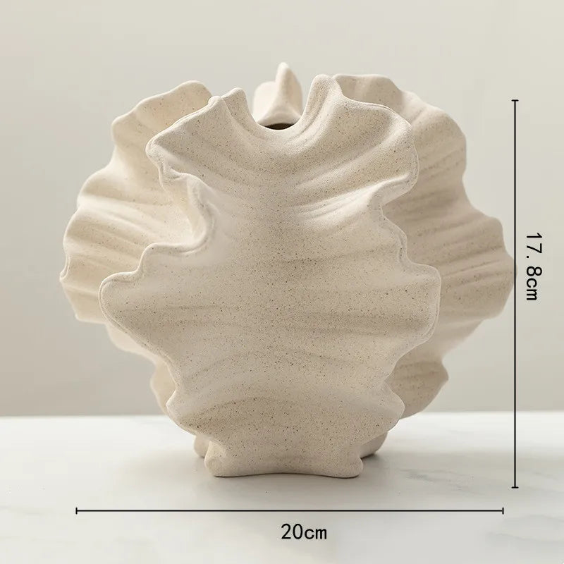 vase en céramique motifs géométriques pour décoration florale - vue 7 sur 8
