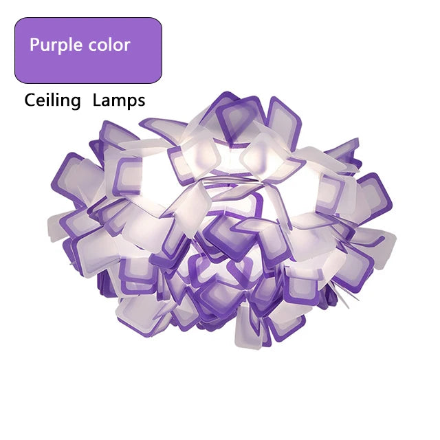 suspension fleur design italie led acrylique pour salon chambre - vue 14 sur 20