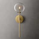 applique murale nordique rétro en boule de verre transparent pour décoration