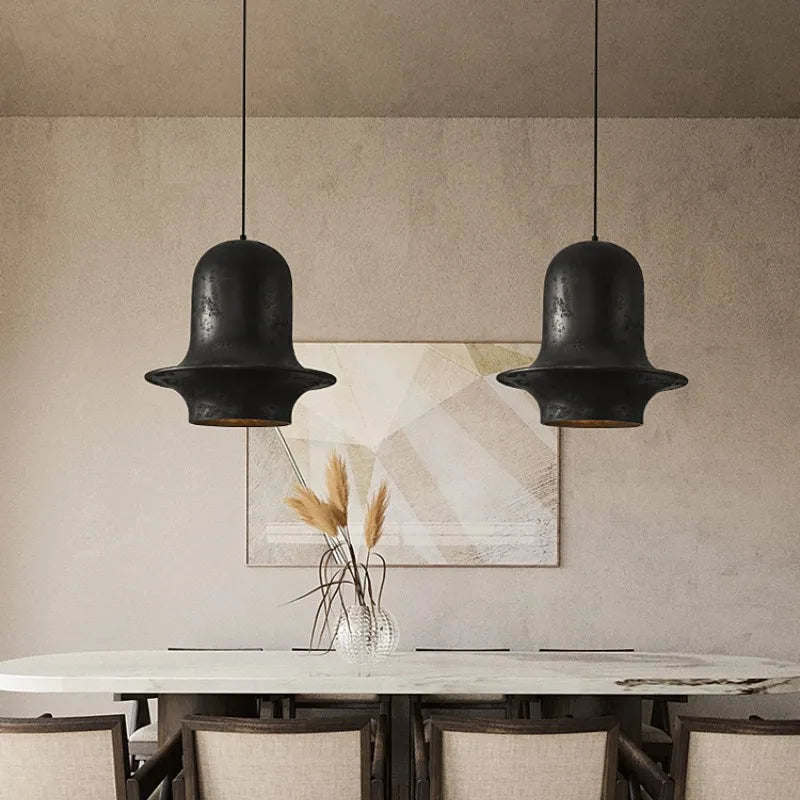 lustre rétro japonais wabi sabi design nordique pour bar - vue 3 sur 8