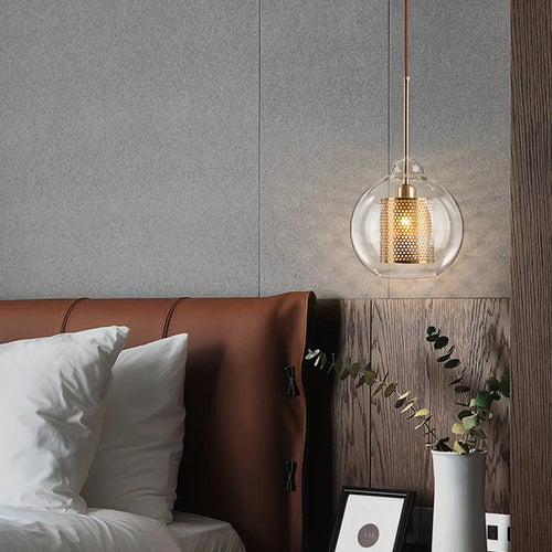 Suspension modernes nordiques pour salle à manger abat-jour en boule de verre cuisine chambre chevet décor lampe suspendue lustres luminaire - vue 9 sur 13