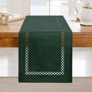 Chemin de table lin motif ajouré moderne chic