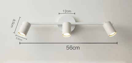 applique murale led moderne à 3 têtes éclairage intérieur polyvalent - vue 11 sur 10
