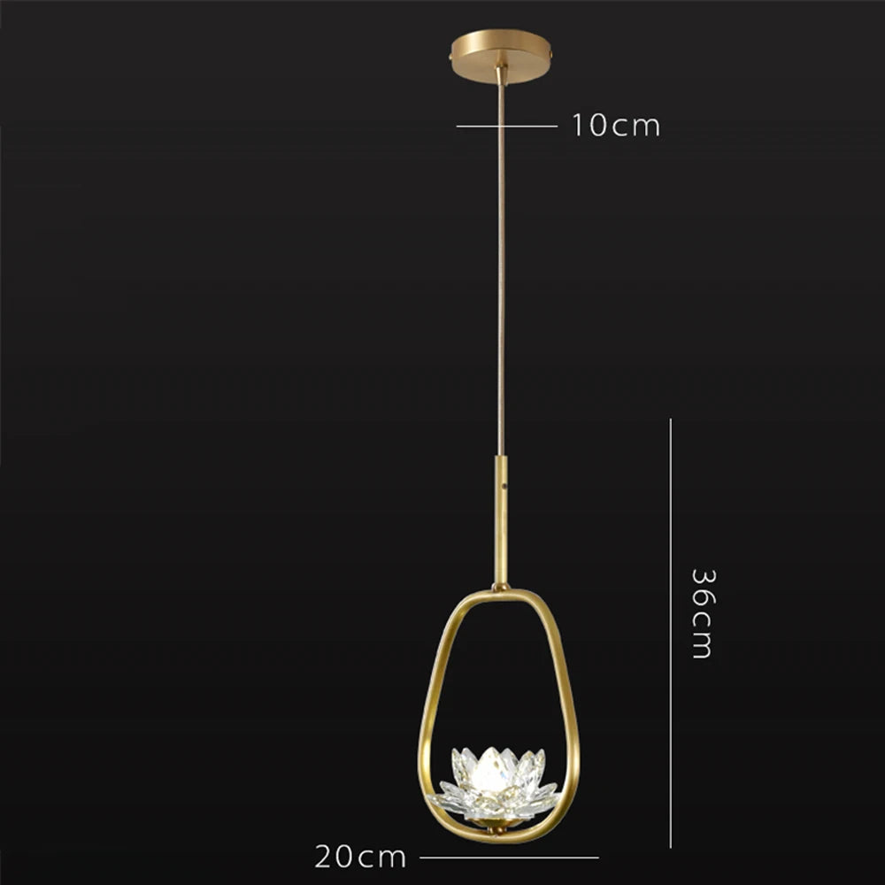 Suspension LED en cristal Zen