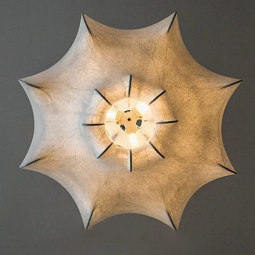 lustre wabi sabi nordique en soie japonaise led intérieur - vue 4 sur 10