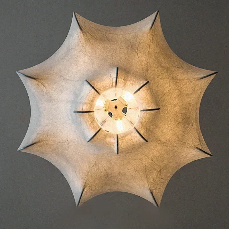 lustre wabi sabi nordique en soie japonaise led intérieur - vue 3 sur 10