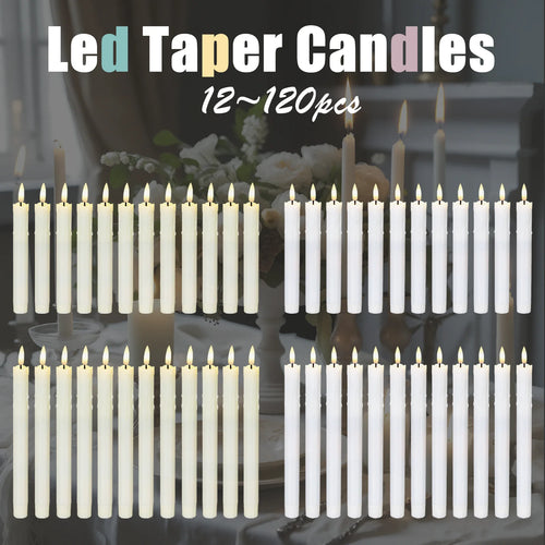 bougies LED décoratives scintillantes pour mariage et Halloween - vue 2 sur 14
