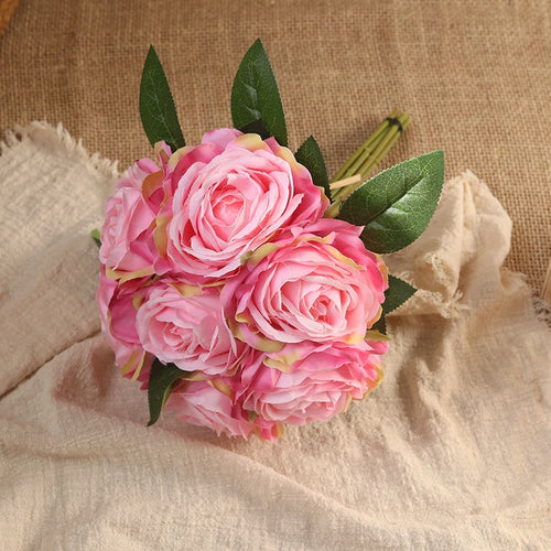 bouquet de roses artificielles décoration intérieure et extérieure fleurs faux - vue 10 sur 18