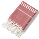 serviette de plage turque rayée coton franges absorbante