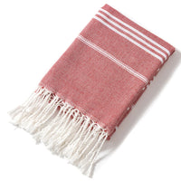 serviette de plage turque rayée coton franges absorbante