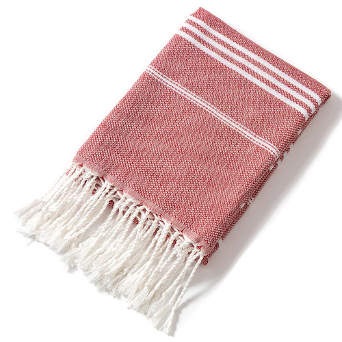 serviette de plage turque rayée coton franges absorbante