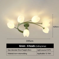 lustre orchidée à LED pour éclairage romantique et chaleureux