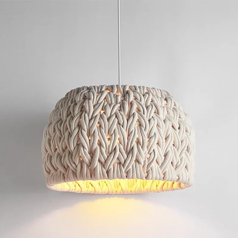 lustre japonais wabi sabi tissé à la main pour intérieur moderne - vue 5 sur 7