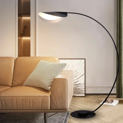 Nordique Noir Parabolique LAMPADAIRE LED Chambre Chevet Étude Lampe de Lecture Créative Salon Décoration Éclairage D'ambiance - vue 5 sur 7