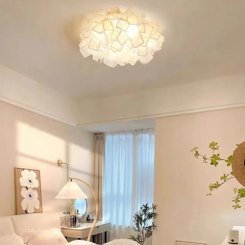plafonnier led fleur romantique dimmable avec télécommande pvc - vue 5 sur 12