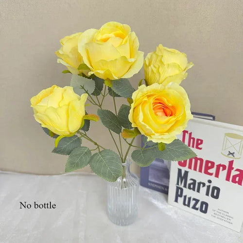 bouquet de roses artificielles en soie pour mariée décoration élégante - vue 16 sur 16