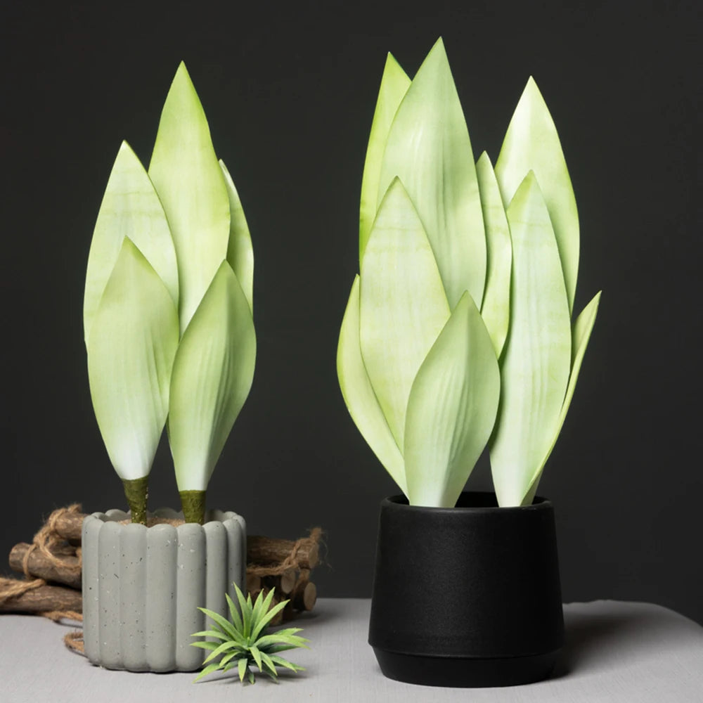 plante tropicale artificielle avec feuilles d'orchidée pour décoration intérieure - vue 1 sur 7