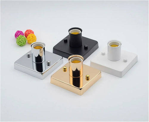 mini plafonnier carré encastré en céramique et métal doré - vue 7 sur 10