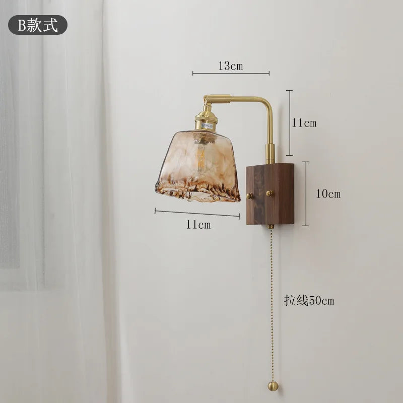 applique murale rétro en cuivre style japonais pour décoration intérieure - vue 4 sur 9