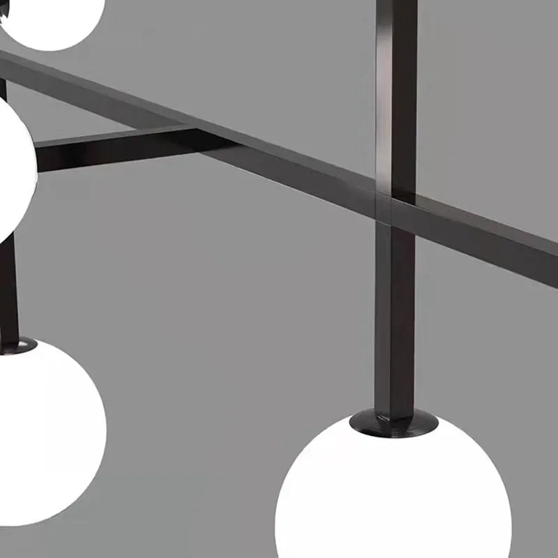 Lustre Design LED Hôtel Hall Foyer Salle à manger Or Métal Éclairage 15 Verre Blanc G9 Ampoule Art Déco - vue 6 sur 7