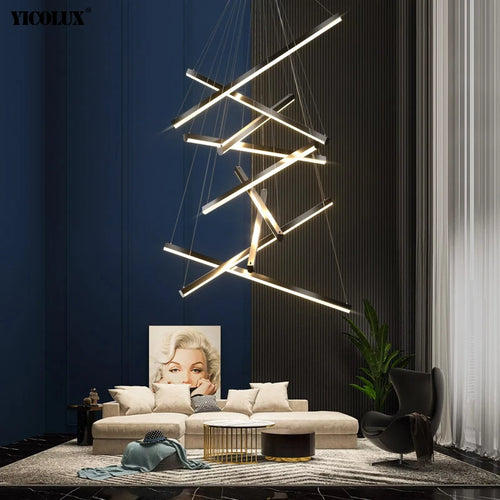 lustre led moderne avec gradation à distance pour intérieur - vue 5 sur 24