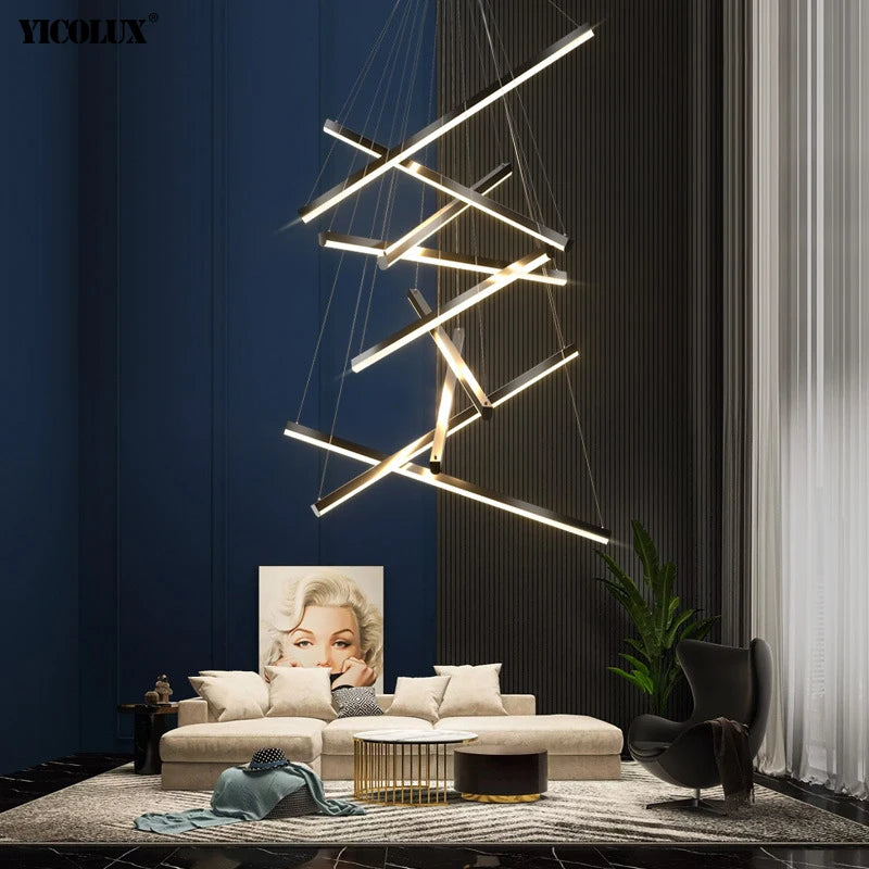 lustre led moderne avec gradation à distance pour intérieur - vue 4 sur 24