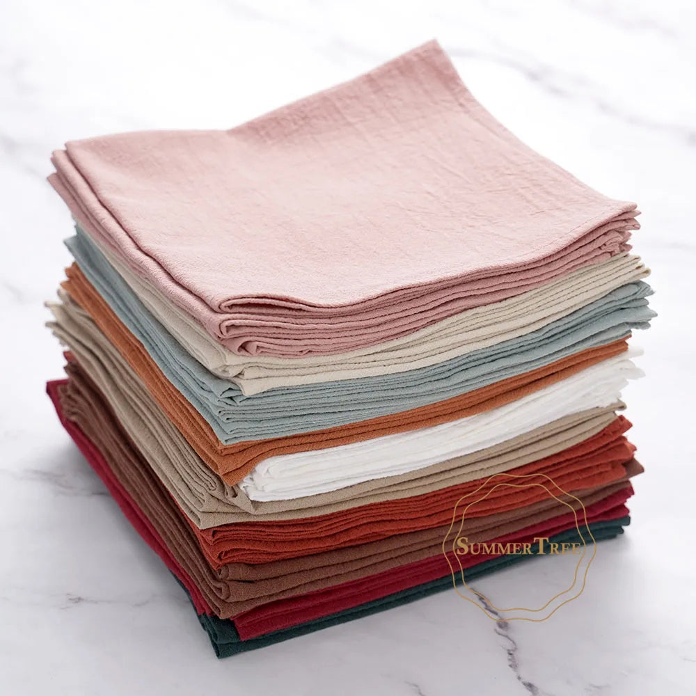 Serviette de table coton lavé style vintage 40x40 - vue 4 sur 7