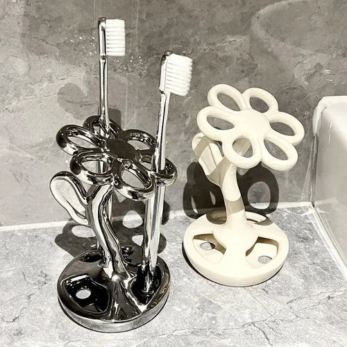 support de rangement élégant pour brosses et maquillage - vue 3 sur 9