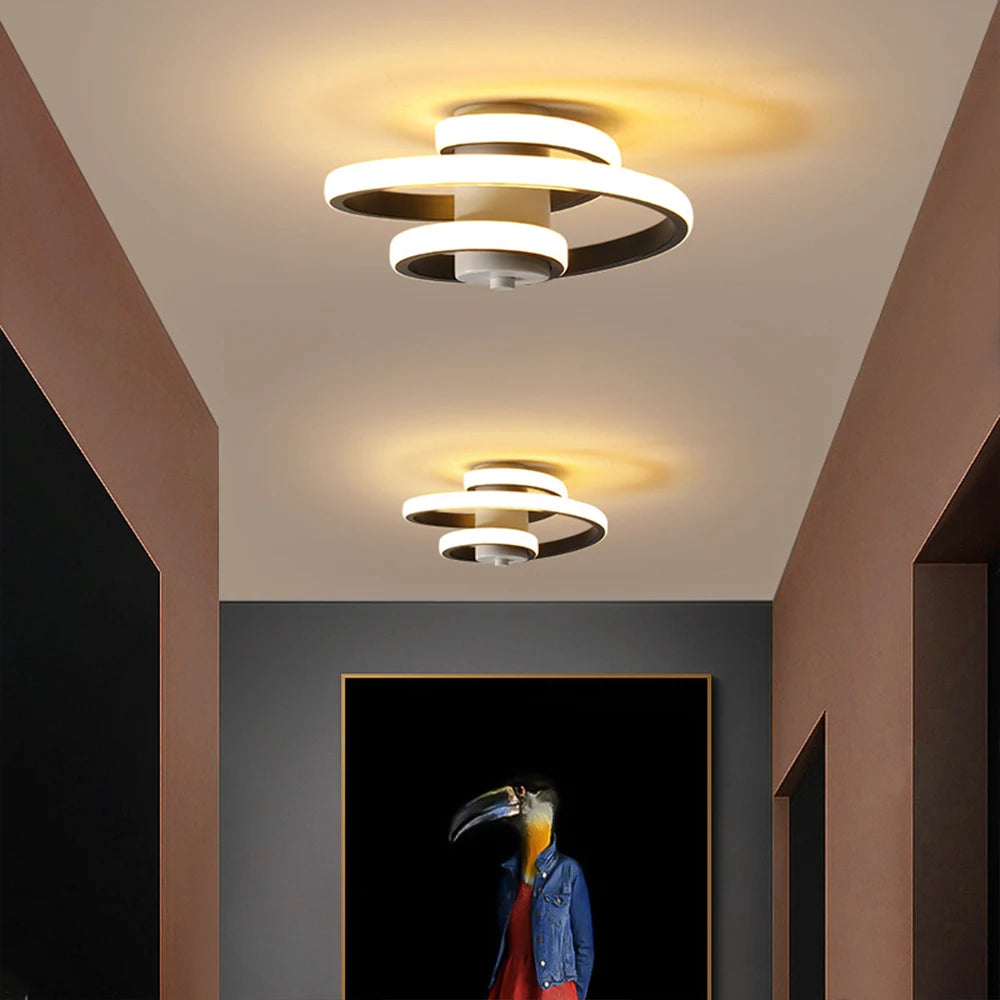 plafonnier led moderne en spirale pour un intérieur minimaliste - vue 2 sur 8