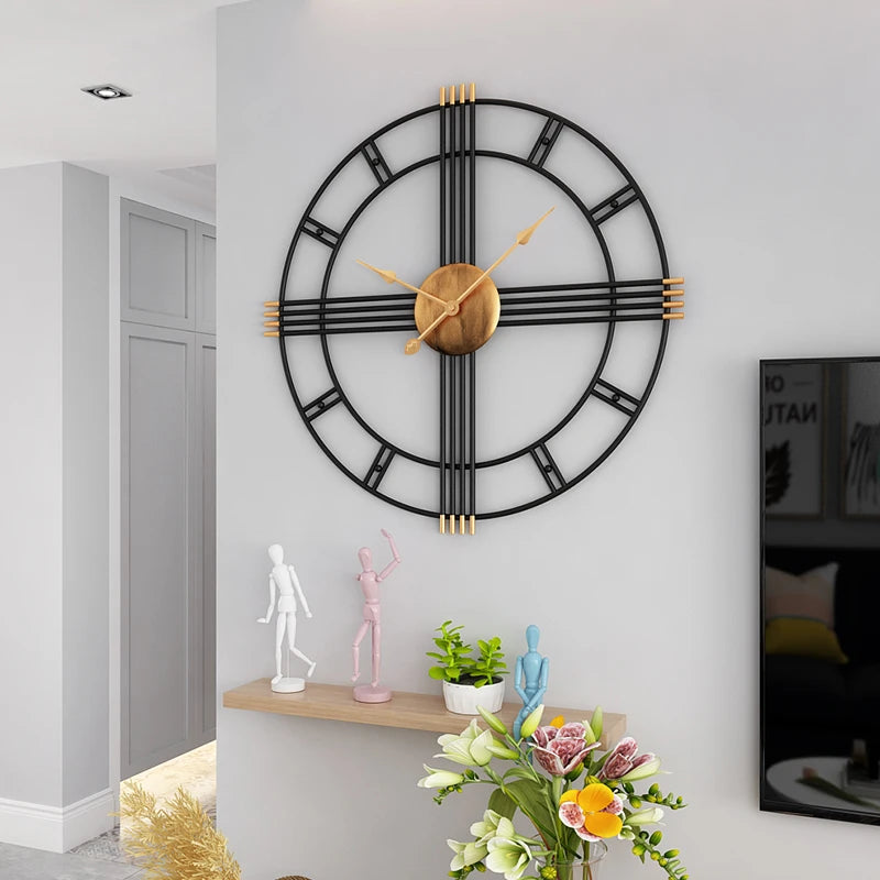 horloge murale moderne décoration nordique créative et silencieuse - vue 3 sur 8
