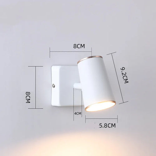 applique murale led moderne rotative pour décoration intérieure