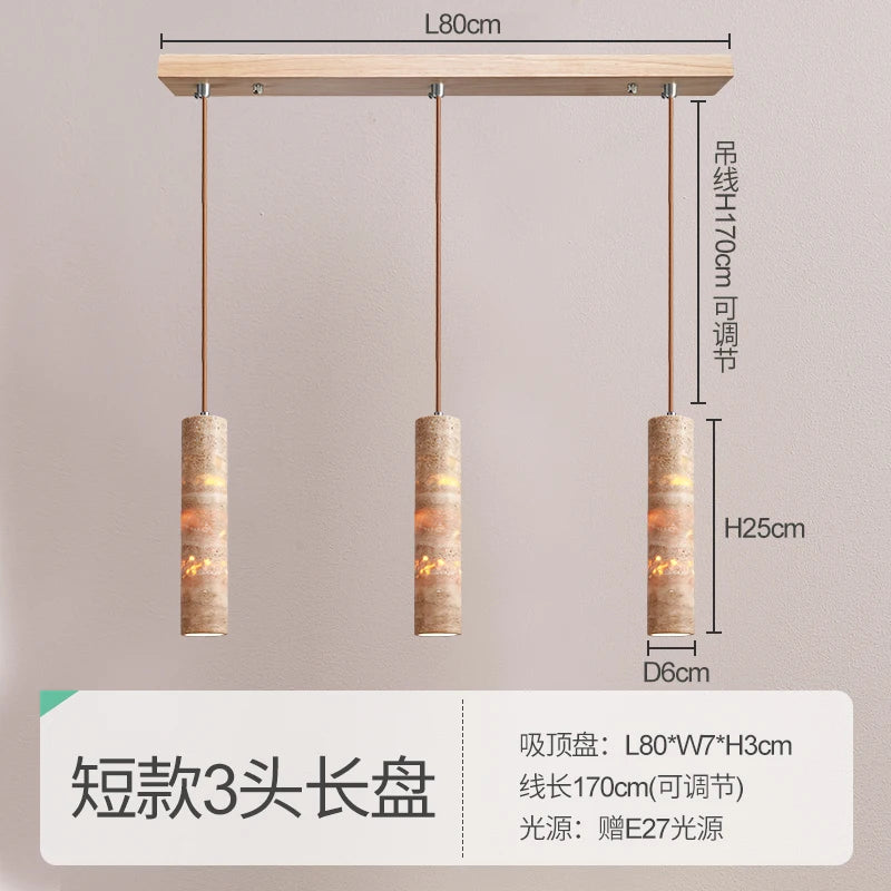 suspension design wabi-sabi en pierre pour ambiance moderne