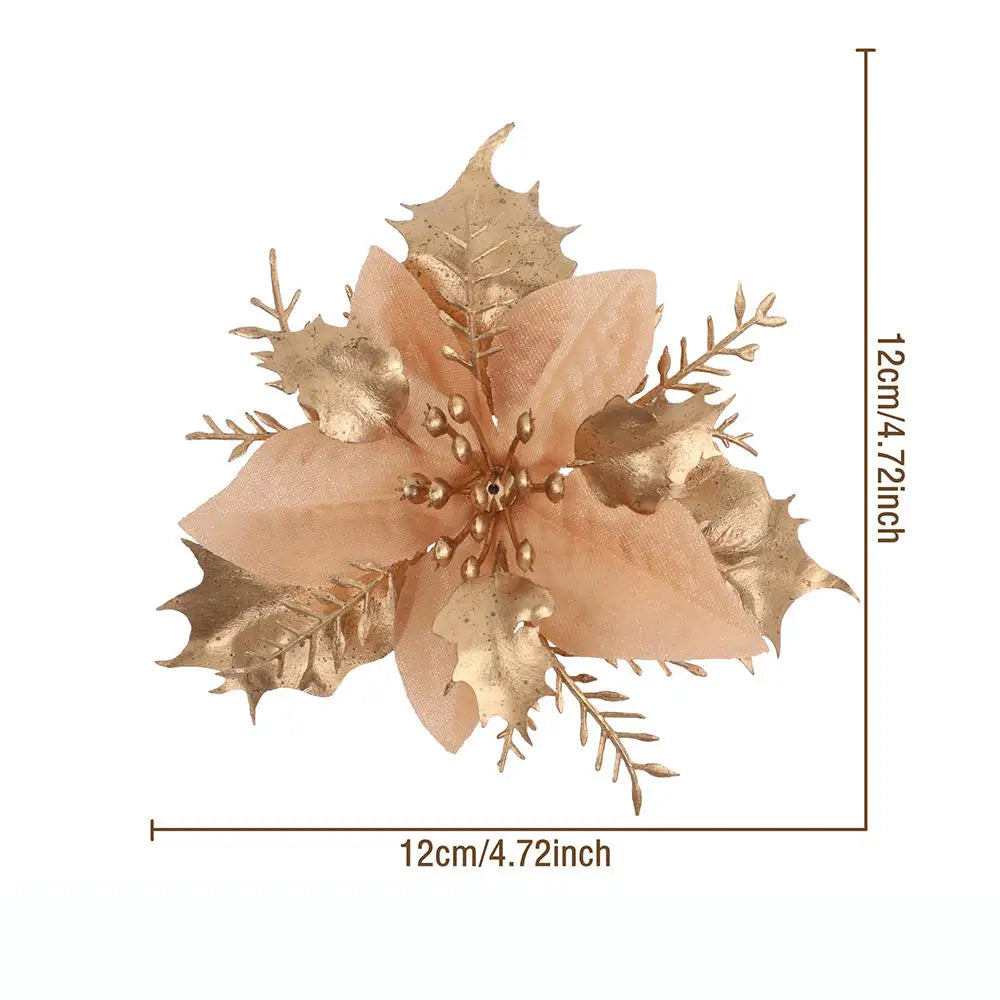 décoration suspendue fleur pailletée pour arbre de noël - vue 21 sur 34