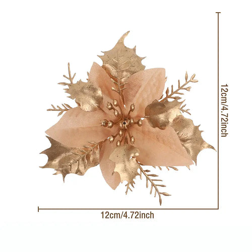 décoration suspendue fleur pailletée pour arbre de noël - vue 22 sur 34