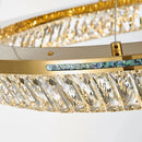 lustre moderne en cristal et cuivre trois couches éclairage intérieur
