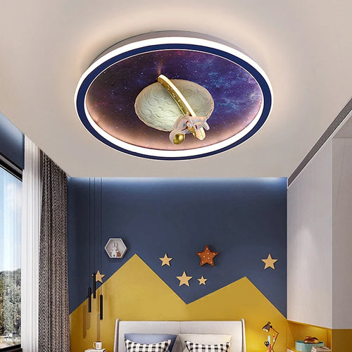 plafonnier led moderne pour chambre d'enfant astronaute décoratif - vue 6 sur 8