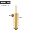 support mural pour brosse de toilette en acier inoxydable durable