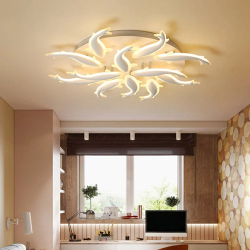 plafonnier led moderne en métal et acrylique pour intérieur - vue 5 sur 11