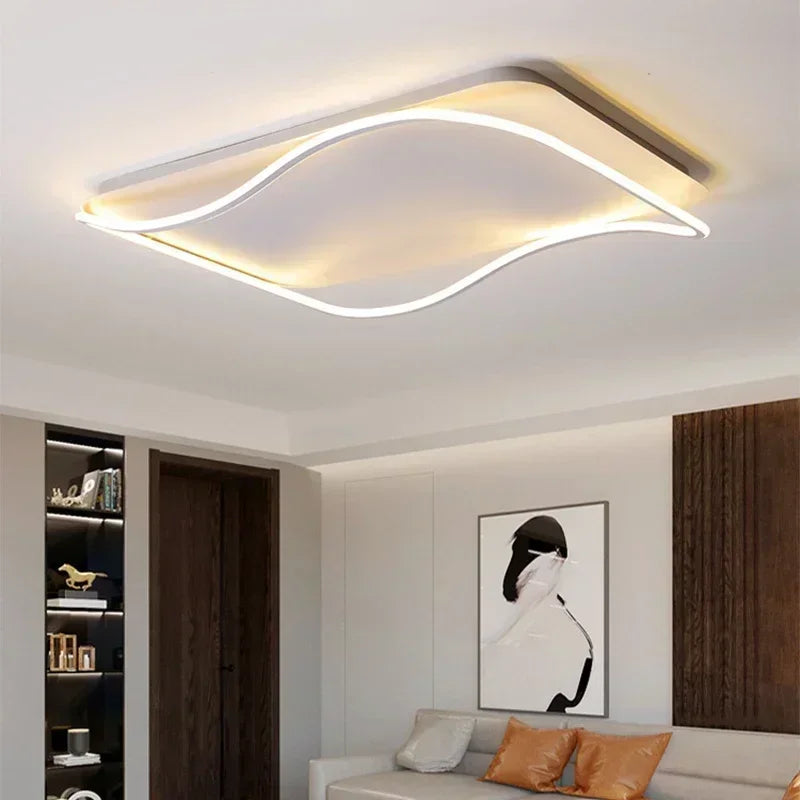 plafonnier moderne à leds pour éclairage intérieur décoratif - vue 4 sur 19