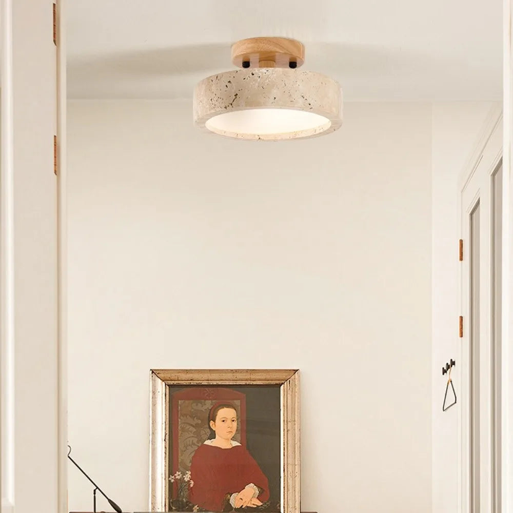 plafonnier en marbre wabi sabi pour décoration intérieure et extérieure - vue 3 sur 6