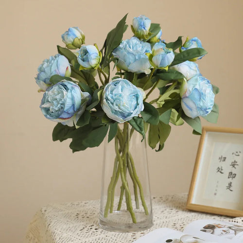 grandes fleurs artificielles de pivoine en soie pour décorations de mariage - vue 7 sur 11