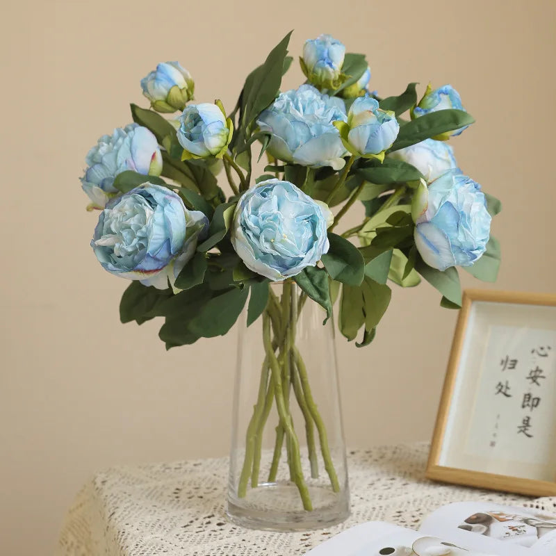grandes fleurs artificielles de pivoine en soie pour décorations de mariage - vue 6 sur 11