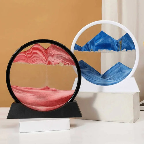sablier en verre 3d paysage de sable en mouvement décoration artistique - vue 2 sur 54
